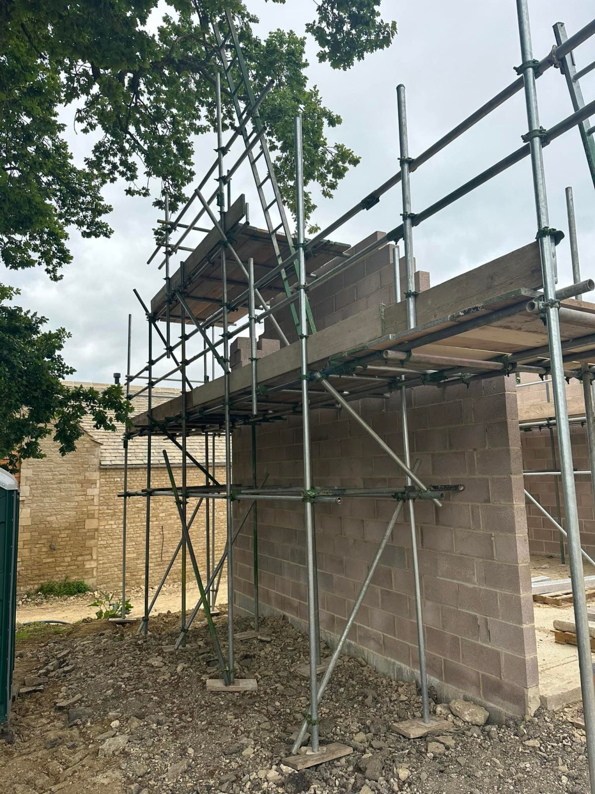 Scaffolding installation for roof repairs by Barney’s Scaffolding Ltd