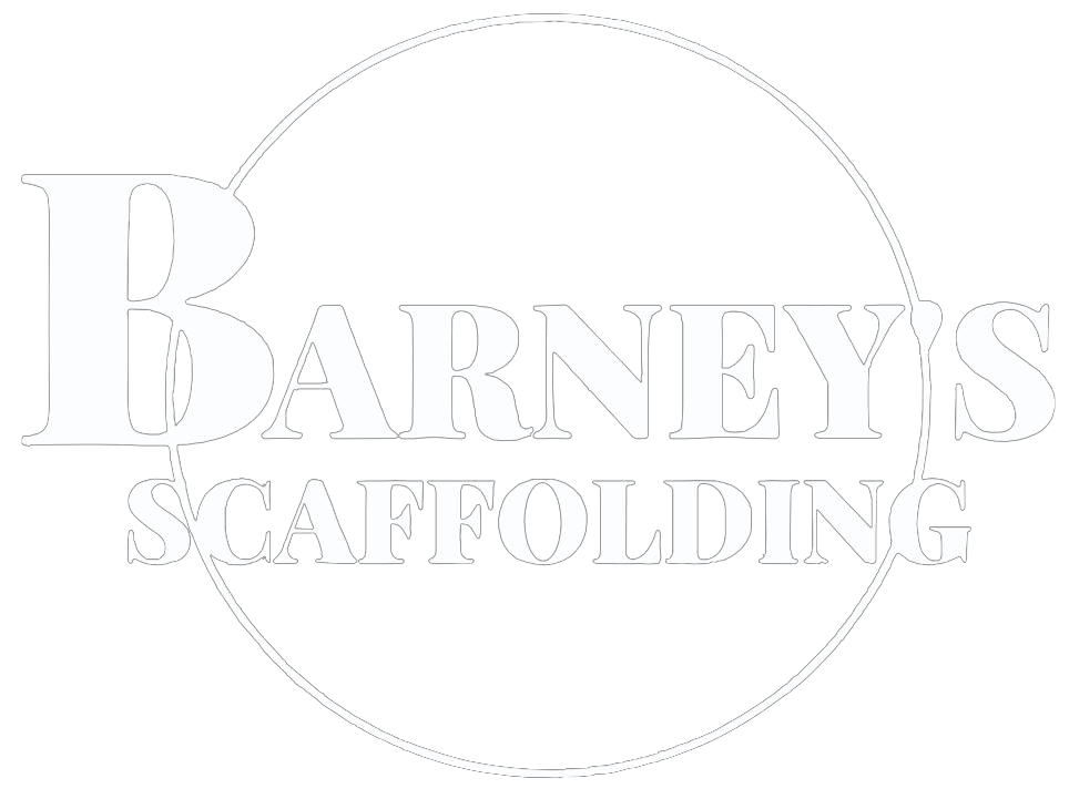 barneys scaffolding logo white